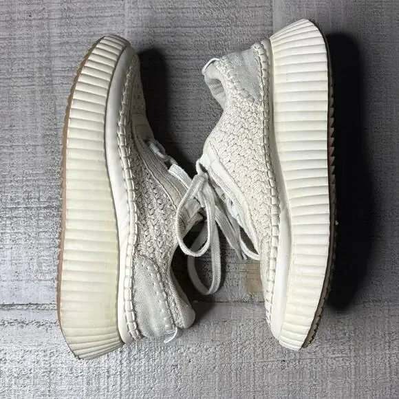 Mi.im Dolea Platform Sneakers Shoes Crochet Leather Boho Ivory Sz 8 - Picture 4 of 7